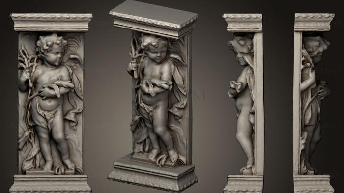 3D модель Статуя Херувима во дворе (STL)